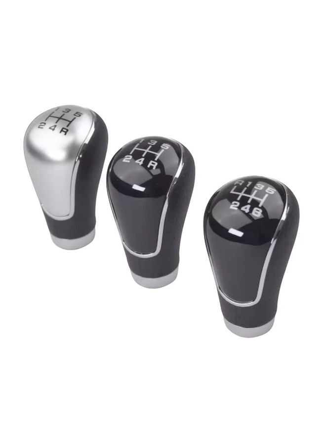 Silvery 5 Speed Faux Leather Shift Knob For Mazda 2 3 6 323 Manual Transmission - Image 5